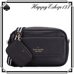 ♠️kate spade Rosie Pebbled Leather Flap Camera Bag Crossbody Bag Medium